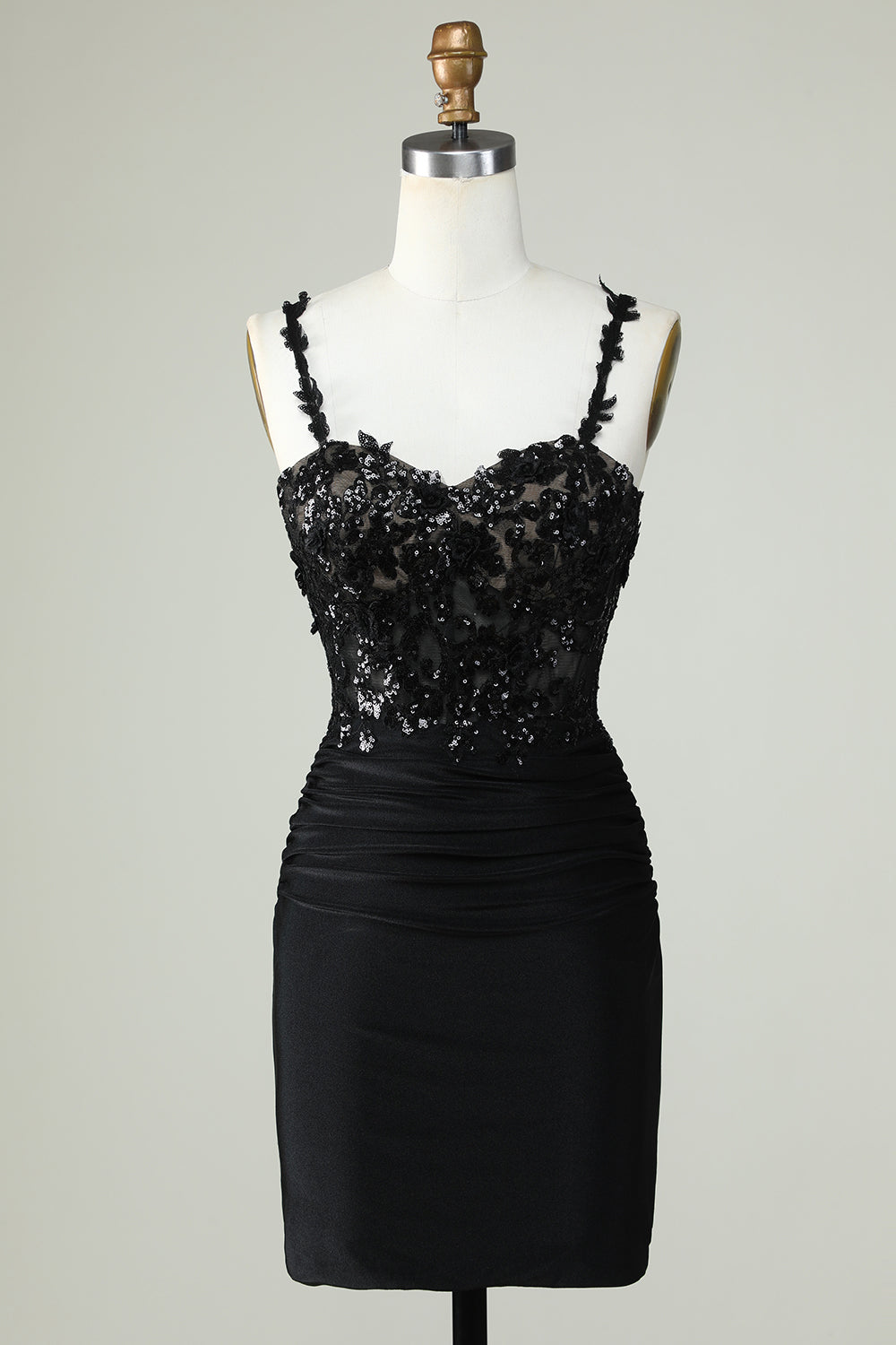 Unique Black Sheath Off the Shoulder Short Homecoming Dress with Appliques