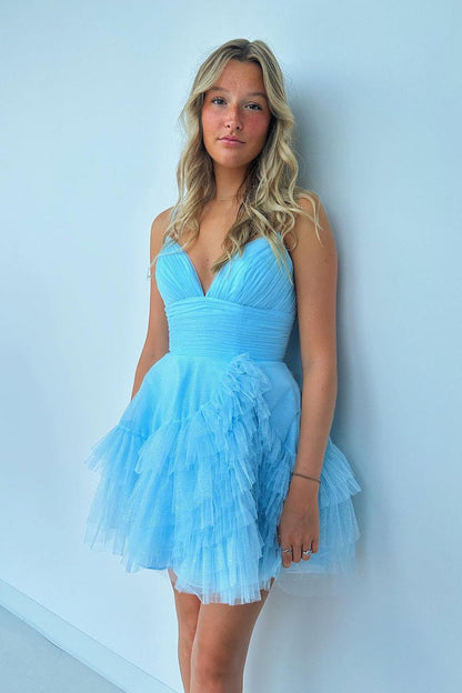 Valentina | Short A-Line Sparkling Homecoming Dress