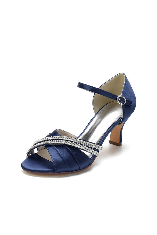 Peep Toe Cut-Out One-strap Buckle Sandals