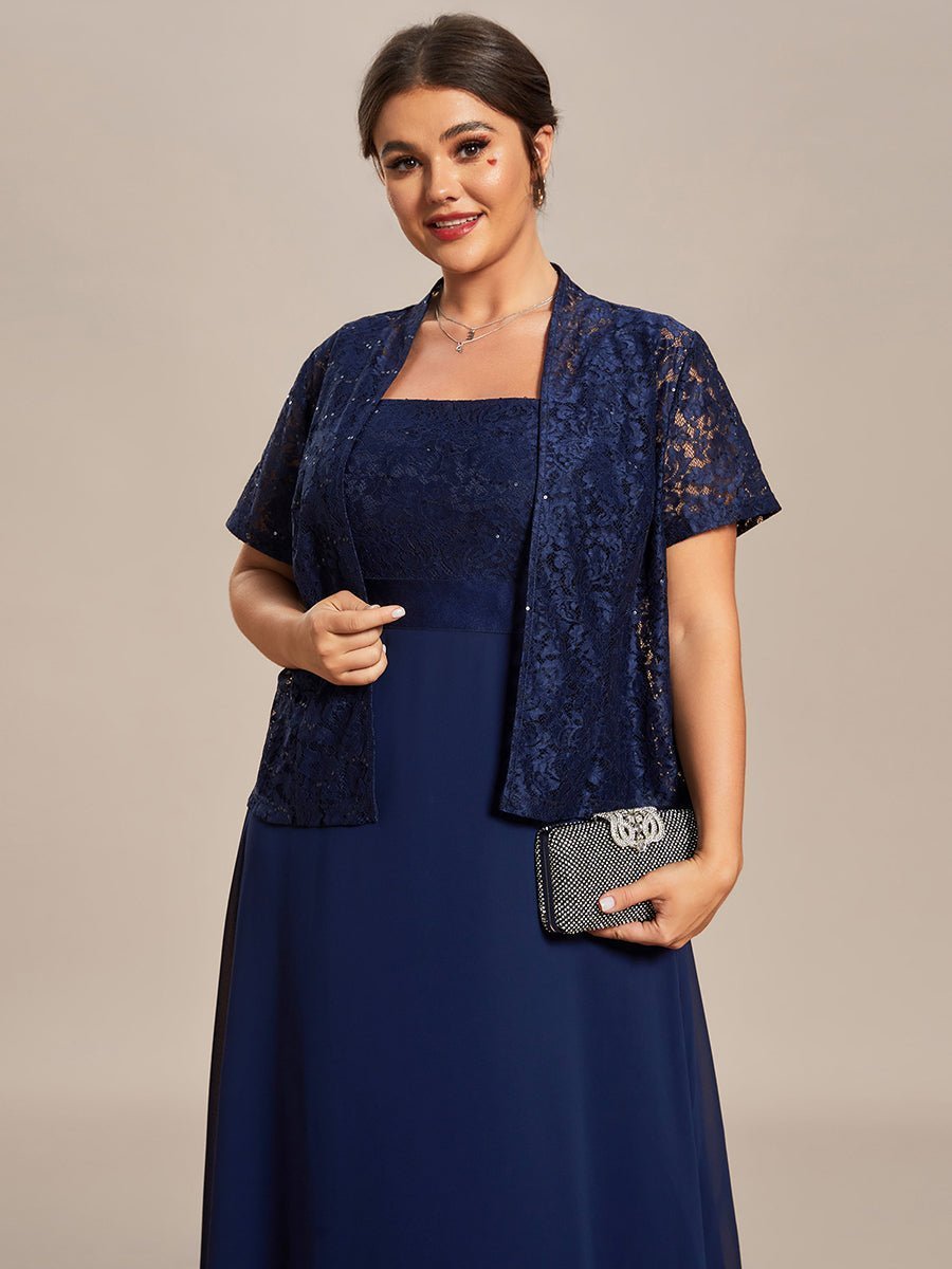 Aella two piece mother of the bride/groom suit in navy Express NZ wide - Bay Bridal and Ball Gowns