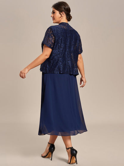 Aella two piece mother of the bride/groom suit in navy Express NZ wide - Bay Bridal and Ball Gowns