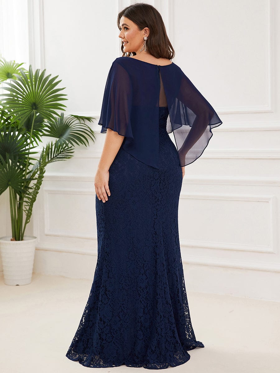 Ashly lace and chiffon coverup Mother of the Bride Dress - Bay Bridal and Ball Gowns