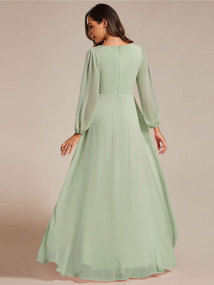 Belindy chiffon long sleeve mother of the bride dress - Bay Bridal and Ball Gowns