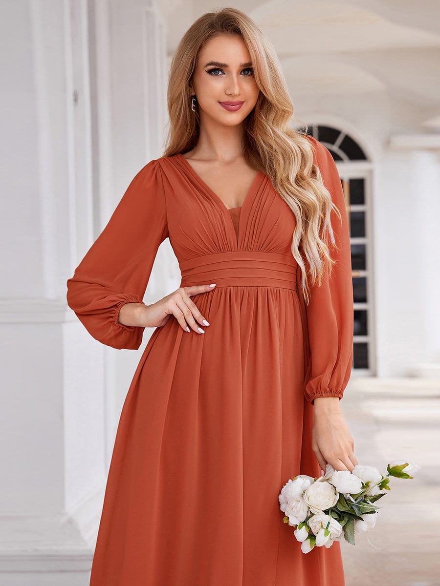 Belindy chiffon long sleeve mother of the bride dress - Bay Bridal and Ball Gowns