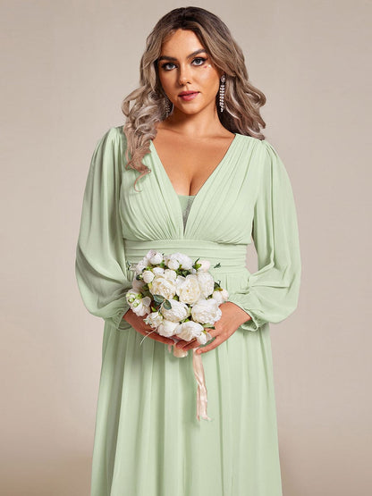 Belindy chiffon long sleeve mother of the bride dress - Bay Bridal and Ball Gowns