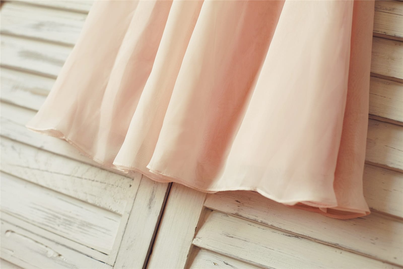 Boho Beach Blush Pink Chiffon Flower Girl Dress with 