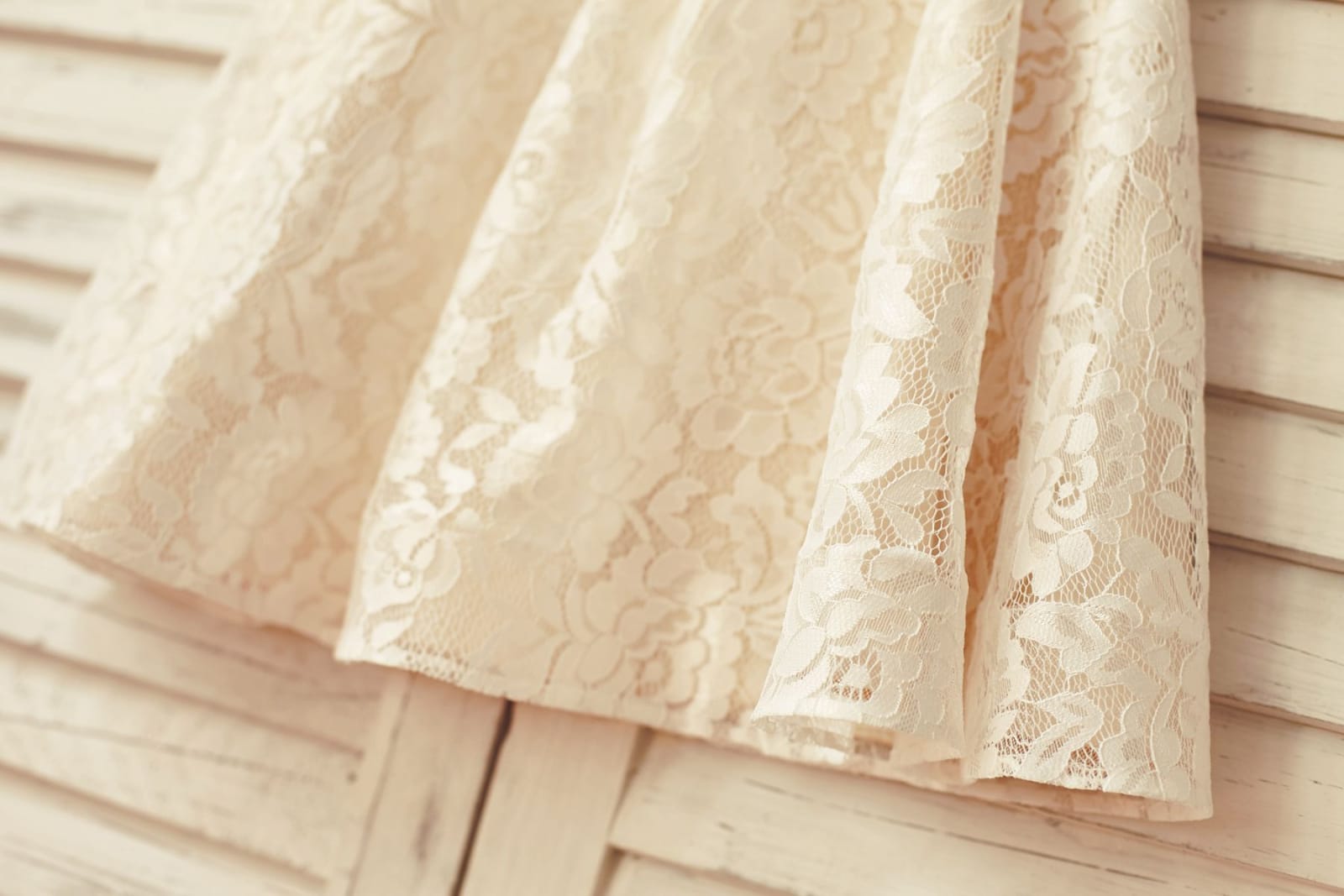 Cap Sleeve Ivory Lace Champagne Lining Flower Girl Dress