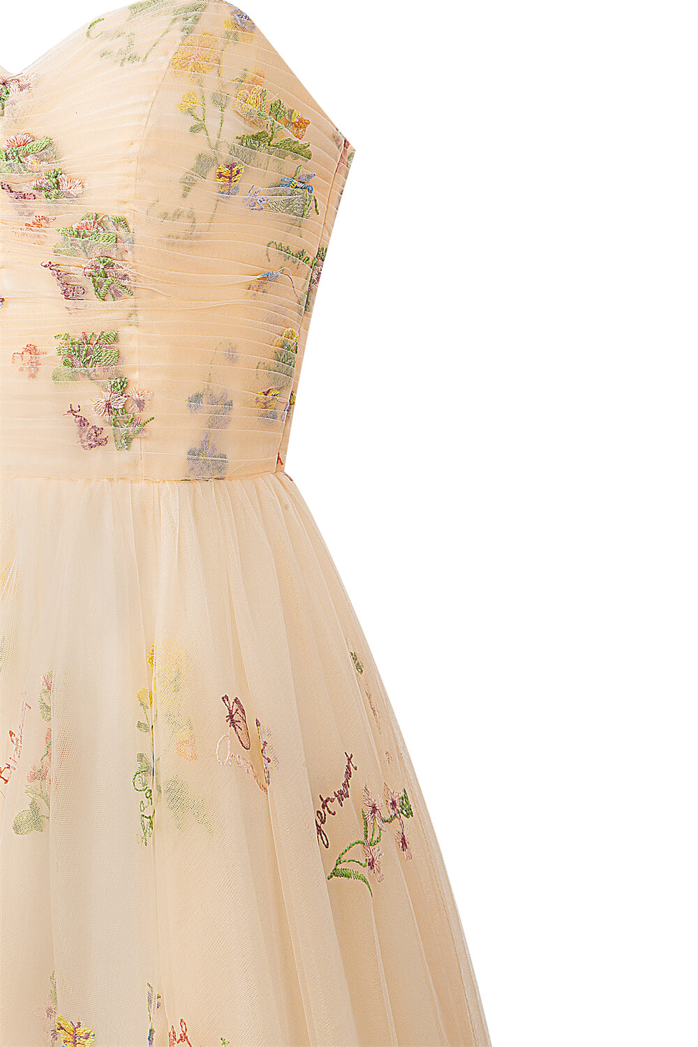 Claire | Aline Short Sweetheart Tulle Floral Homecoming Dress