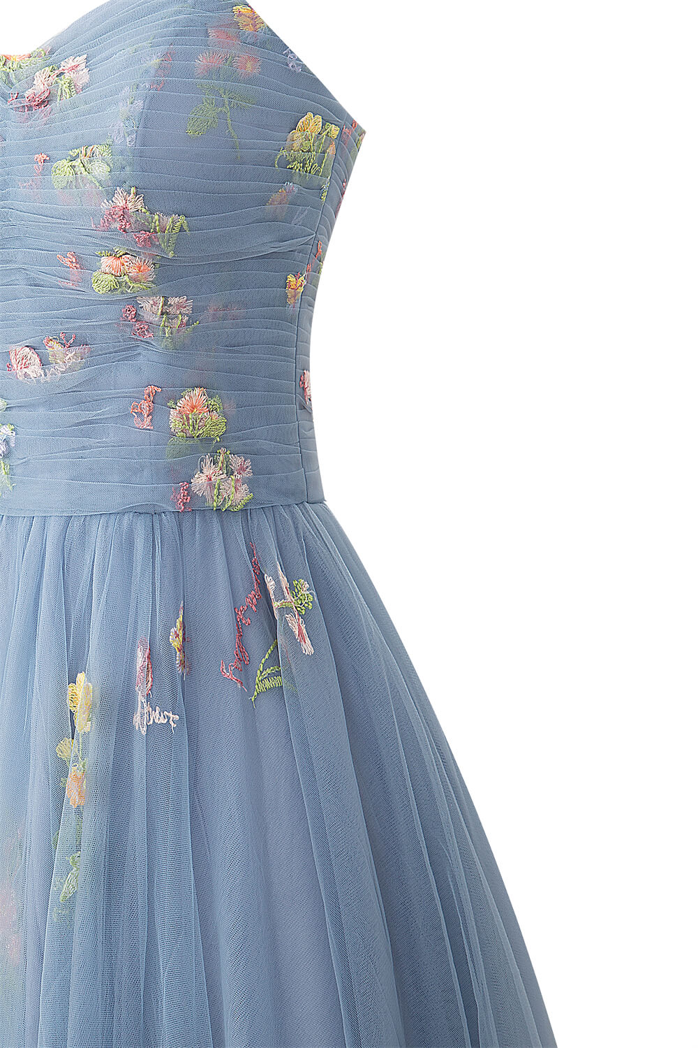 Claire | Aline Short Sweetheart Tulle Floral Homecoming Dress