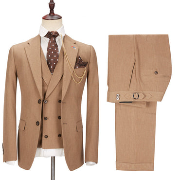 Classic Classy Notched Lapel Slim Fit Men Suits-showprettydress