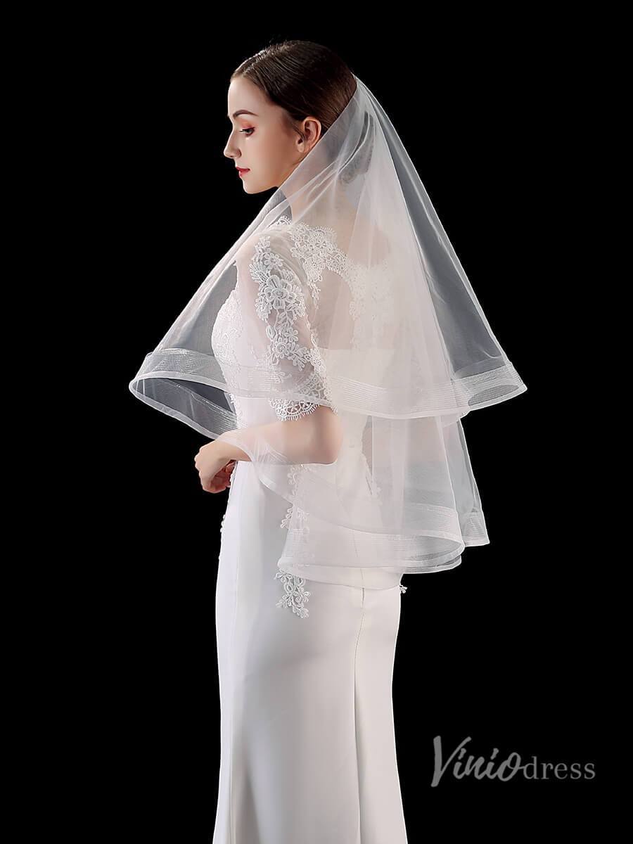 Classic Short Bridal Veil Viniodress TS1905-Veils-Viniodress-Viniodress