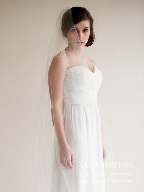 Classic Simple Cathedral Veil AC1214-Veils-Viniodress-Viniodress