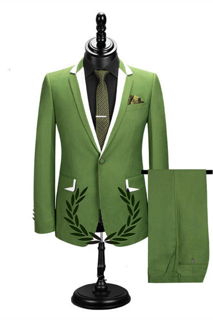 Classy Slim Fit Notched Lapel Men's Prom Suits-showprettydress