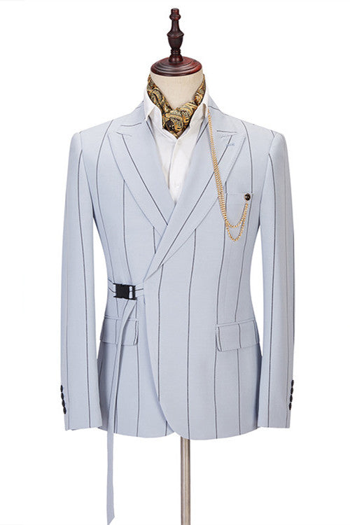 Classy Striped Peaked Lapel Men Suits Online-showprettydress