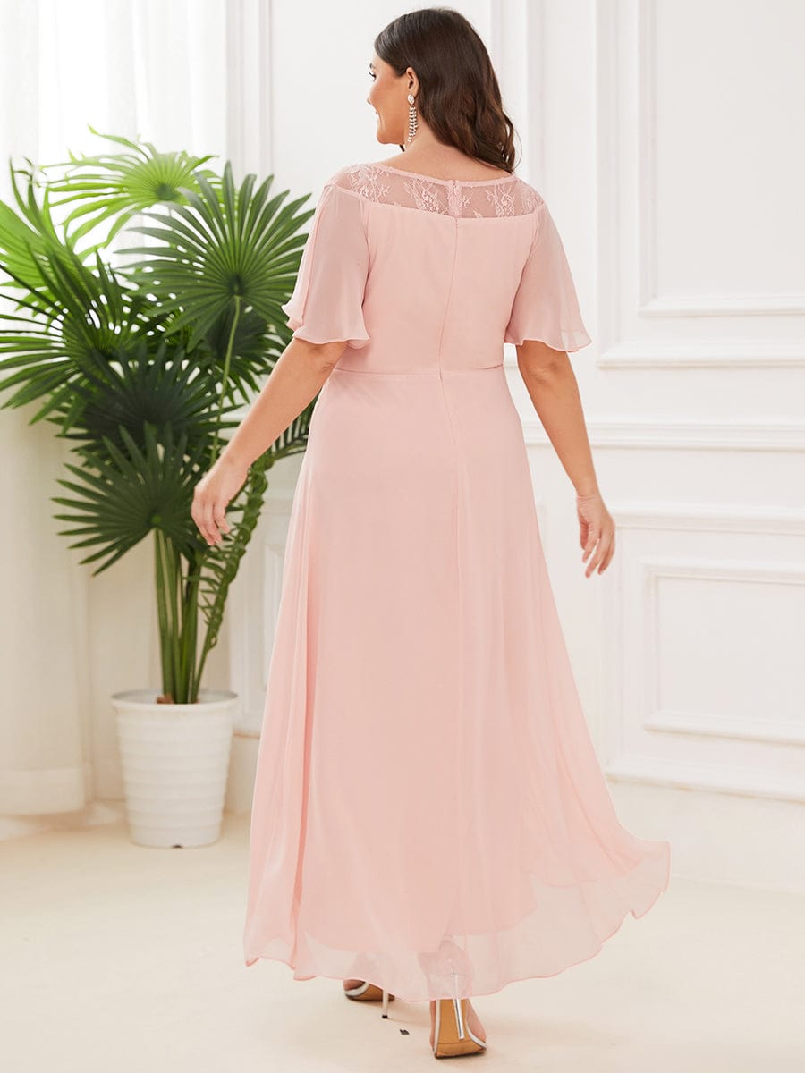 Connie chiffon tea length high low mother of the bride dress - Bay Bridal and Ball Gowns