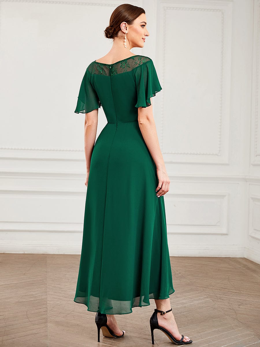 Connie emerald green tea length dress Express NZ wide - Bay Bridal and Ball Gowns