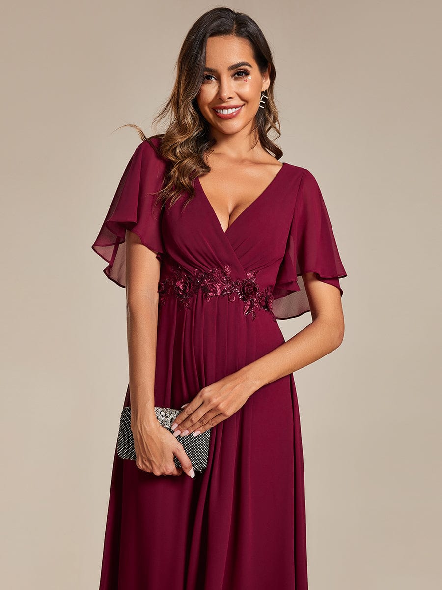 Corrieanne midi Mother of the bride/groom dress in burgundy s8 Express NZ wide - Bay Bridal and Ball Gowns