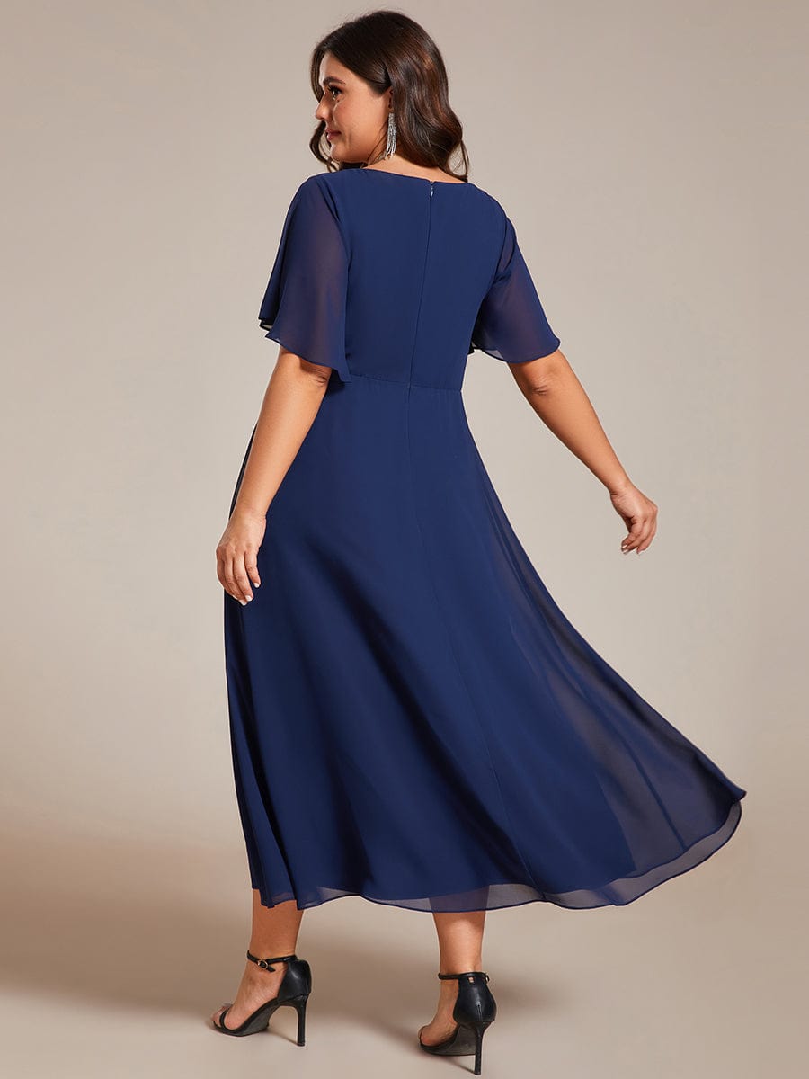 Corrieanne midi Mother of the groom dress in navy s16 Express NZ wide - Bay Bridal and Ball Gowns