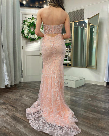 Roycebridal Michaela |Mermaid Sweetheart Sequined Lace Long Prom Dress