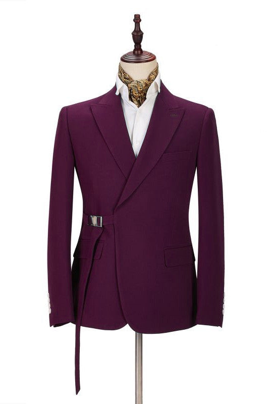 Elegant Designer Peaked Lapel Two-Pieces Men Suits-showprettydress