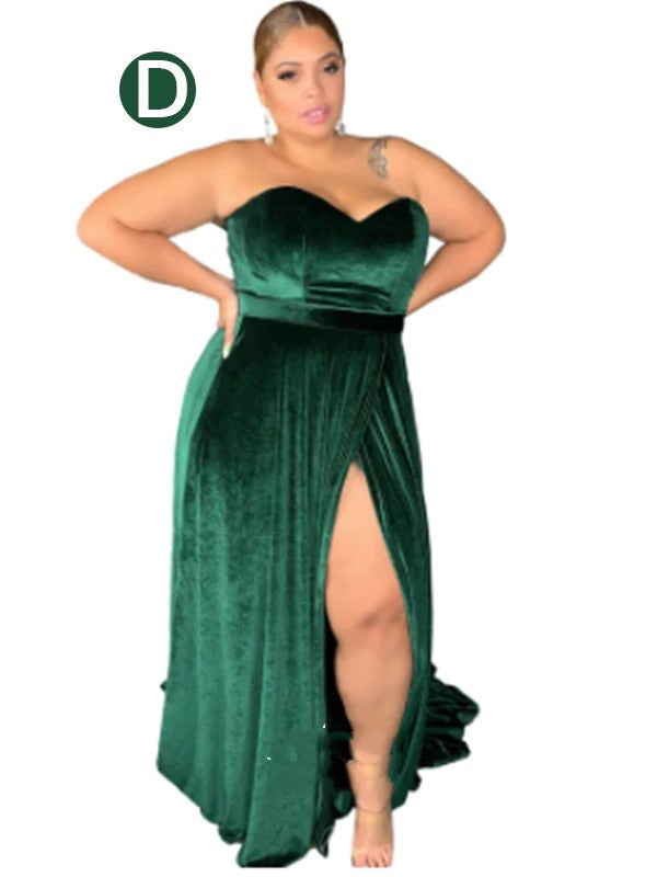 Roycebridal Cheap Multiway African Green Bridesmaid Dresses Velvet Emerald Wedding Guest Dress