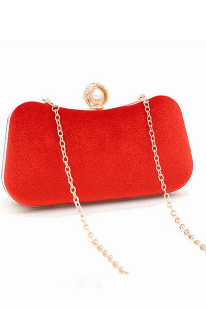 Roycebridal Eye-Catching Imitation Velvet Chain Clutch Bag