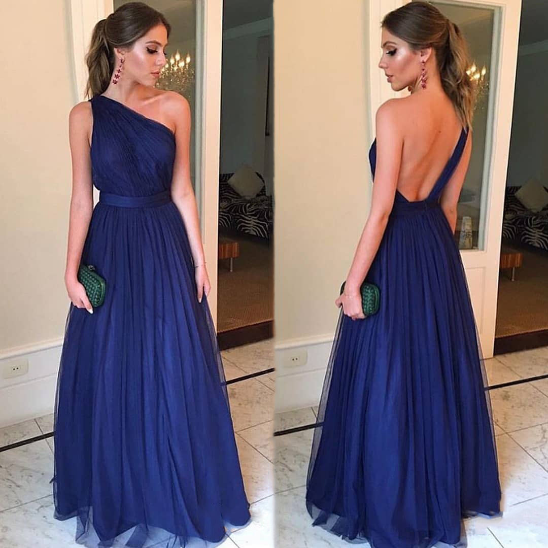 one shoulder prom dress