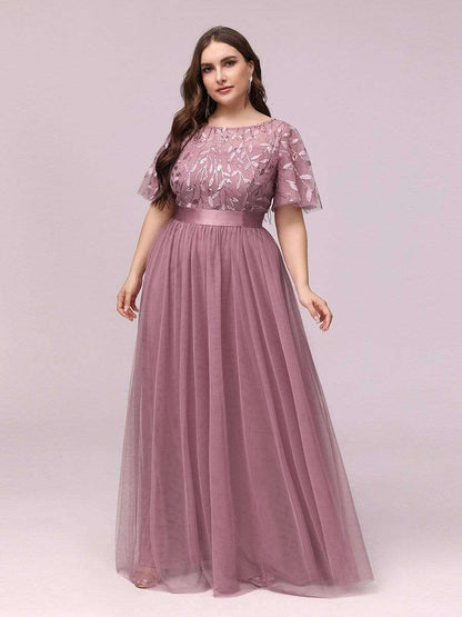 Georgia flutter sleeve tulle bridesmaid dress in dusky rose s22 Express NZ wide - Bay Bridal and Ball Gowns