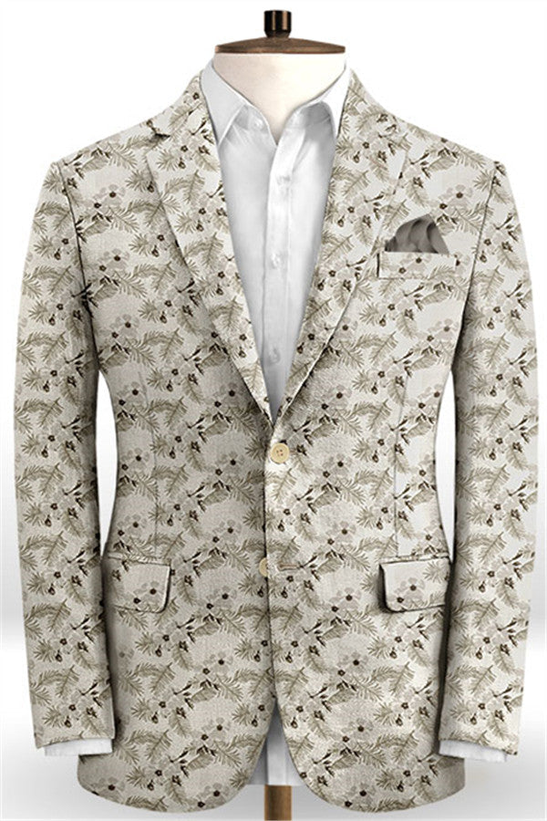 Glamorous Flower Printed Men Suits Online Two Pieces Prom Outfits Tuxedo-showprettydress