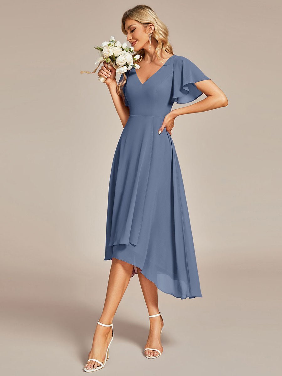 Grace midi mother of the bride gown in dusky navy Express NZ wide - Bay Bridal and Ball Gowns