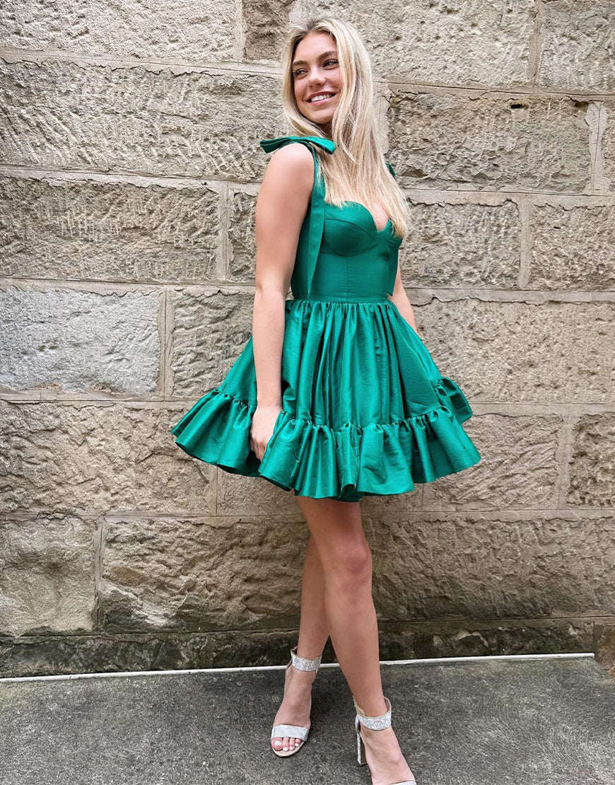 Sabrina |A-line Sweetheart Homecoming Dress with Ruffle