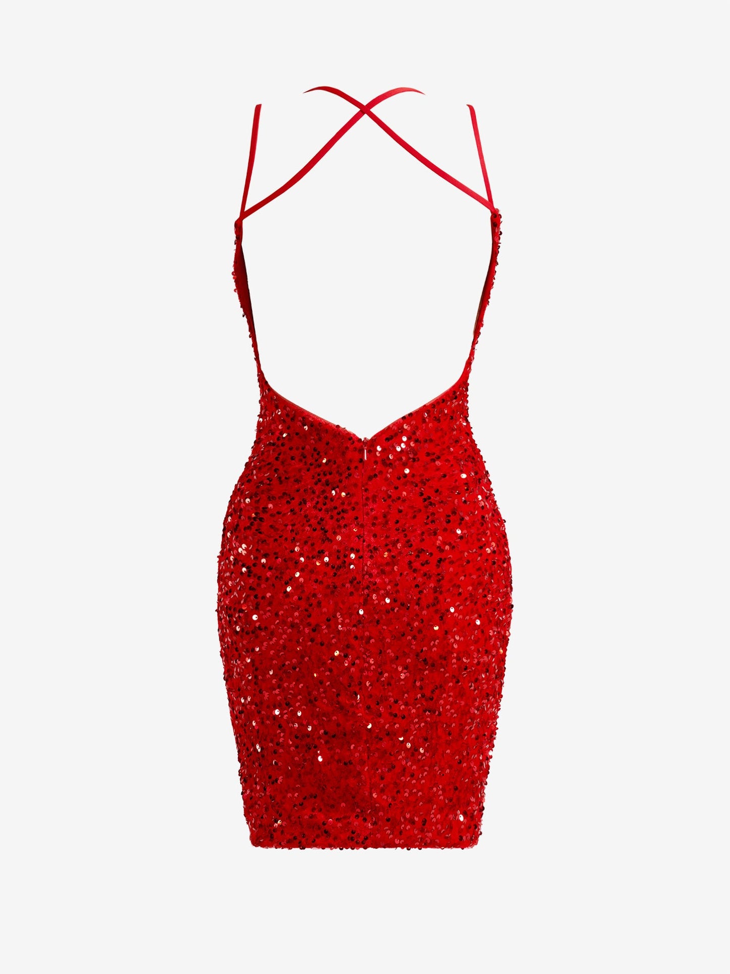 Heidi |Red Sheath Homecoming Dress with Slit