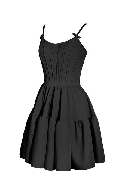 Mabel |A-line Ruffled Lace-Up Homecoming Dress