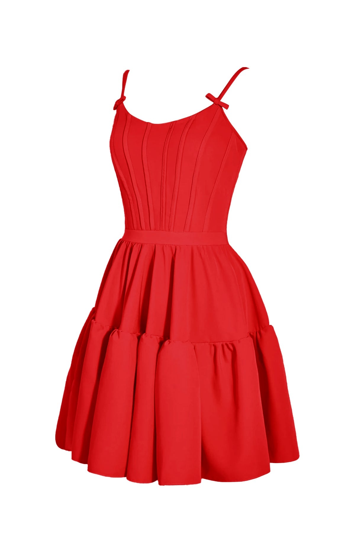 Mabel |A-line Ruffled Lace-Up Homecoming Dress