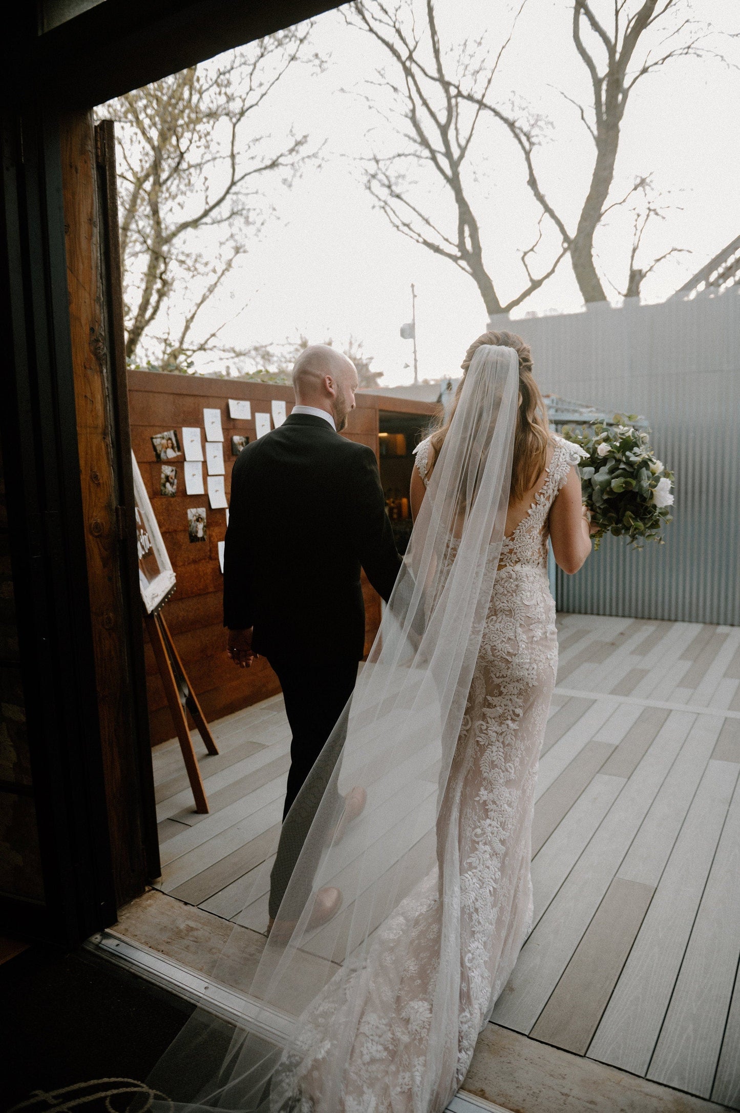 Roycebridal Vintage Sheer Cathedral Ivory Bridal Veil Wedding Veil