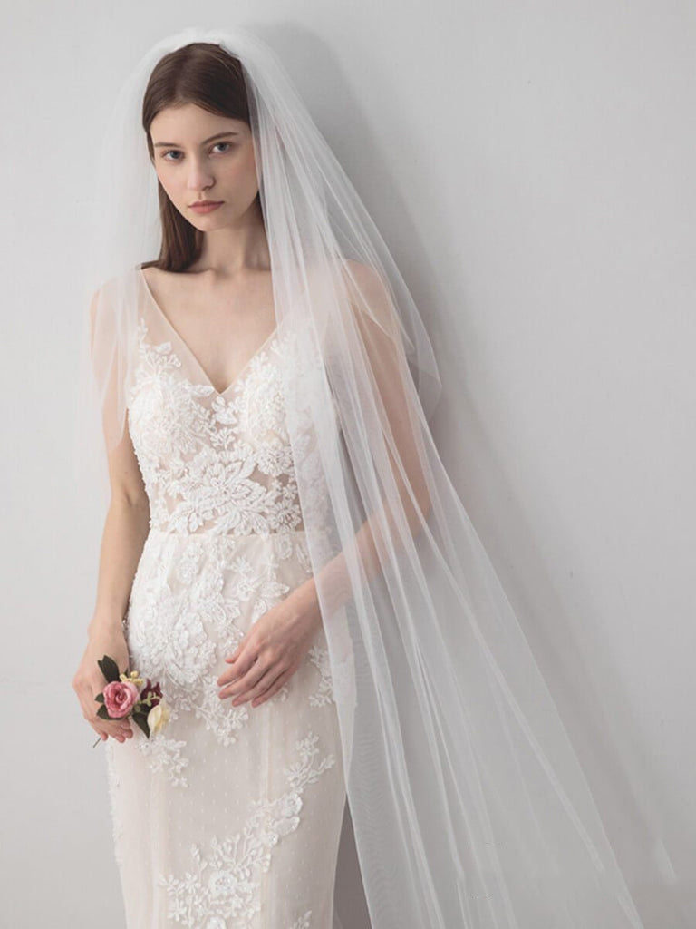 Roycebridal Ivory Tulle Wedding Veils Bridal Cathedral Veil