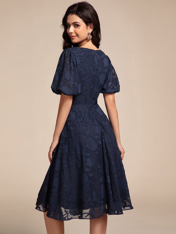 Jamine Mother of the bride/groom shorter navy dress Express NZ wide - Bay Bridal and Ball Gowns