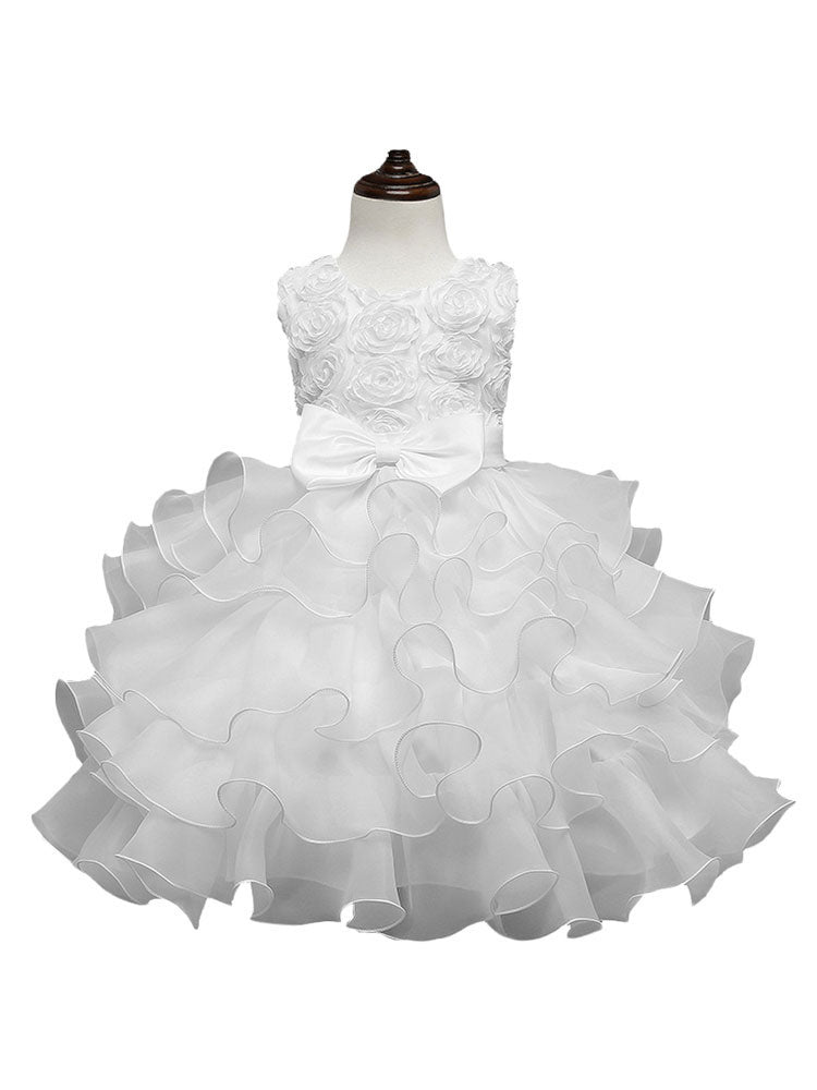 Jewel Neck Sleeveless Ouganza Kids Social Party Dresses-showprettydress