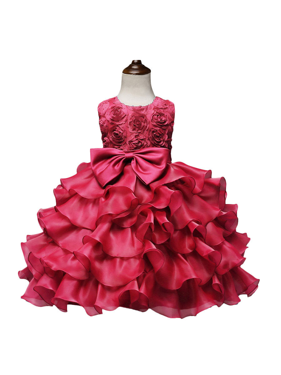 Jewel Neck Sleeveless Ouganza Kids Social Party Dresses-showprettydress