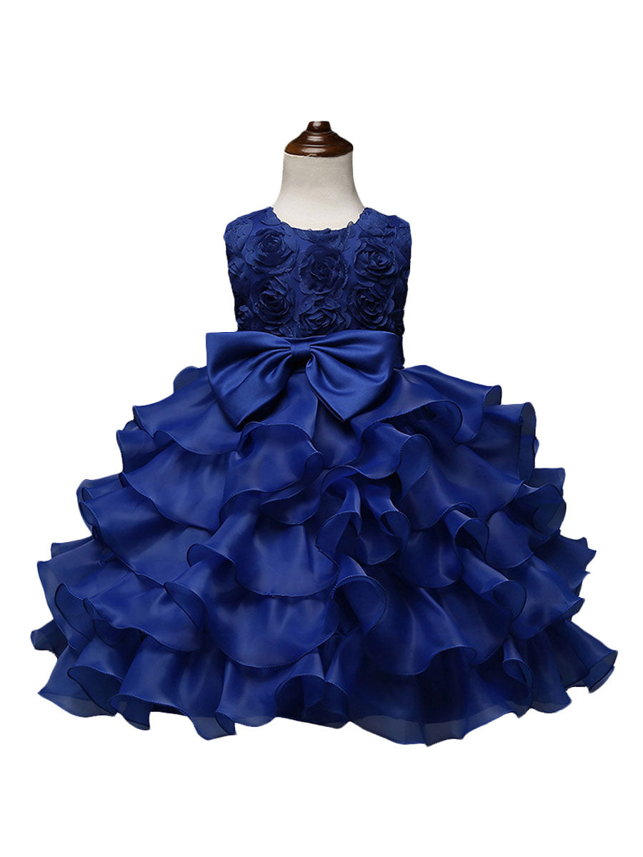 Jewel Neck Sleeveless Ouganza Kids Social Party Dresses-showprettydress