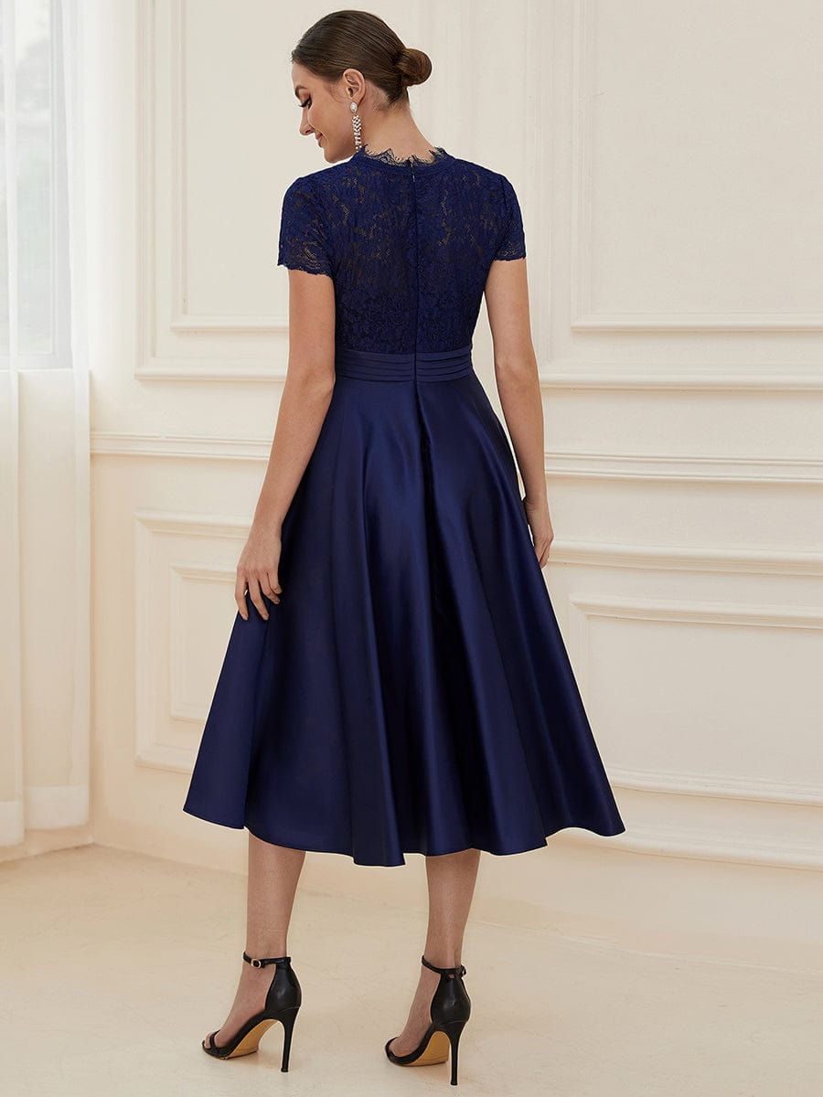 June tea length mother of the bride/groom dress in Navy Express NZ wide - Bay Bridal and Ball Gowns