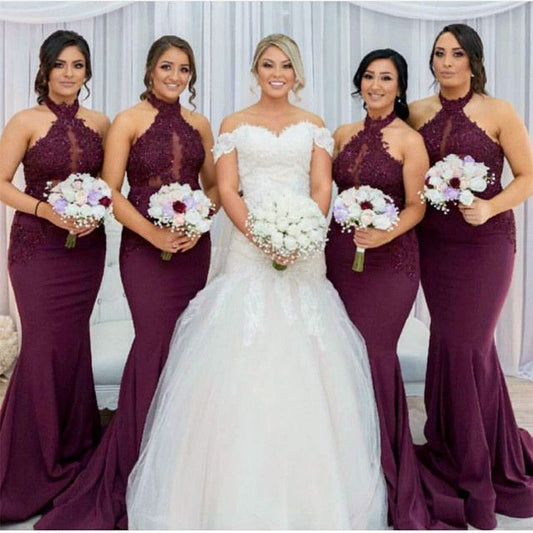 burgundy lace bridesmaid dress