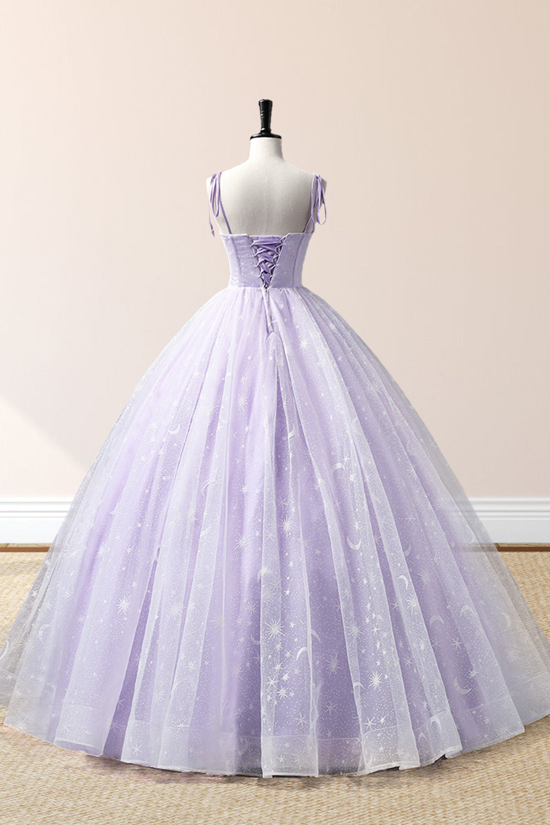 Roycebridal Roycebridal Janelle | Lavender Tulle Straps Floor Length Evening Dress, Lavender A-Line Prom Dress