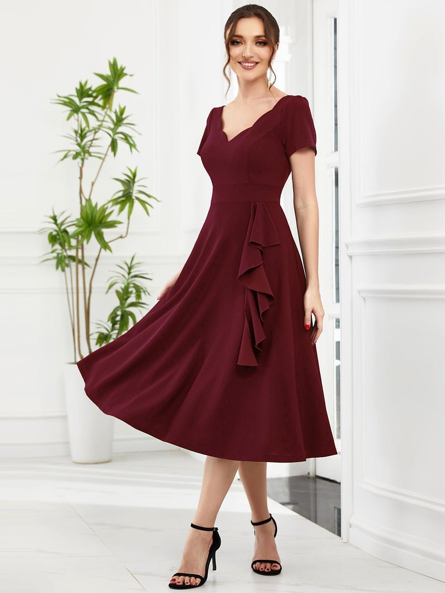 Miranda mother of the bride dress in burgundy Express NZ wide - Bay Bridal and Ball Gowns