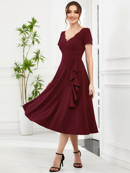 Miranda mother of the bride dress in burgundy Express NZ wide - Bay Bridal and Ball Gowns