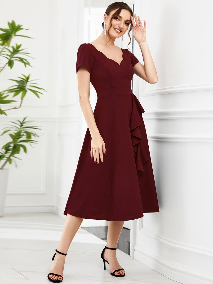 Miranda mother of the bride dress in burgundy Express NZ wide - Bay Bridal and Ball Gowns