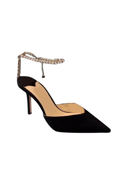 Off White Stiletto Ankle High Heel Sandals