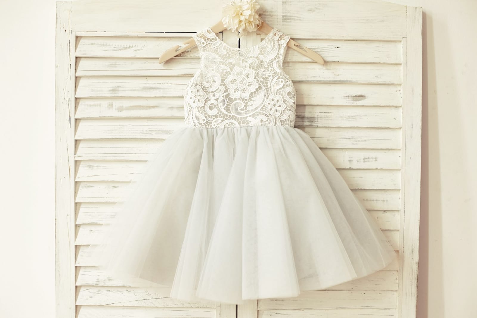 Princess Ivory Lace Blush Pink Tulle Flower Girl Dress - 2T 