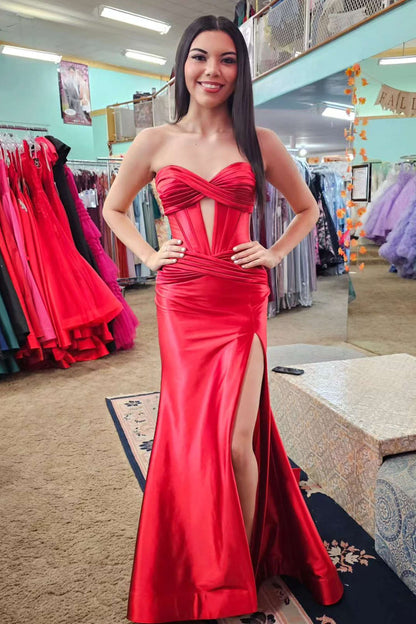 Roycebridal Brylee| Sweetheart Satin Mermaid Long Prom Dress