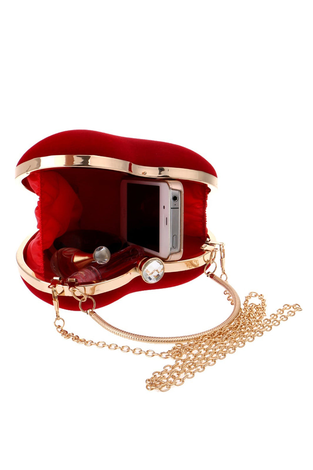 Roycebridal Red Velvet Heart Handbag